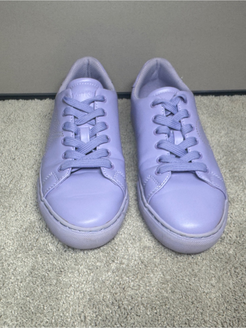 Calvin Klein Lavender Low-Top Lace-Up Sneakers